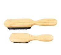 GALPADA Ensemble de 2 Brosses à Barbe et Cheveux pour Homme Poils Naturels, Manche Confortable en Bambou, Nettoyage des Poils Salon Domicile