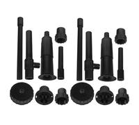 GALPADA Ensemble De 2 Tête de Fontaine Miniature pour Pompe à Eau DC, en Plastique Noir Conception Combinée, Performance Silencieuse pour Décor Extérieur et Ornements de Bordure de Fenêtre