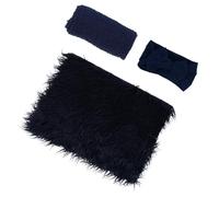 GALPADA Ensemble de 3 Pièces Emmaillotage -né Fille Bleu Marine - Bandeau, Lange en Coton Doux et Couverture Photo pour Séance Photo Bébé, Accessoires Professionnels pour Photographie