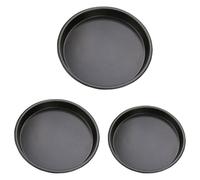 GALPADA Ensemble de 3 Plaques de Four à Pizza en Acier Carbone Revêtement Antiadhésif, Résistant la Chaleur et Facile à Nettoyer pour Desserts et Goûters