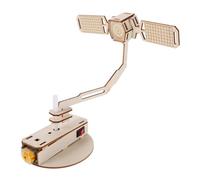 GALPADA Ensemble De 3 Stem Space Toys Kit Wooden Puzzle Satellite Construction with Realistic Rotation Educational Aerospace Experiment for to Develop Stem Skills and Learning