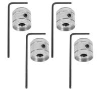 GALPADA Ensemble De 4 Bouton de Guitare Électrique Prise Améliorée Forme Dôme en Métal Argenté avec Surface en Nacre et Transmission Stable du Signal, Accessoire Rétro avec Clé Incluse