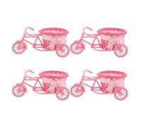 GALPADA Ensemble de 4 Paniers à Fleurs en Plastique Tressé Vintage Léger et Facile à Installer Pot de Fleurs Vélo Décoratif et Fruits pour Fêtes à Domicile
