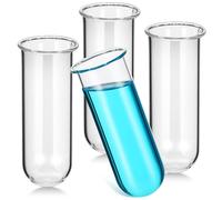 GALPADA Ensemble de 4 Tubes en Verre Transparent pour Hydroponie, Vase de Propagation Compact et Résistant, pour Plantes D'intérieur et Jardin
