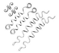 GALPADA Ensemble de 6 Spirales de Cheveux en Alliage Argenté, Accessoires Élégants pour Sublimer Tresses et Dreadlocks, Solide Coiffures Stylées