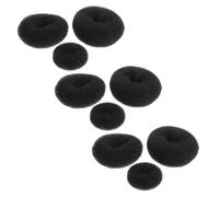 GALPADA Ensemble de 9 Donuts Chignons en Nylon Noir Tailles Grosse Moyenne et Petite Machine à Chignons Décoiffés pour Femmes Polyvalente Accessoire Coiffure pour Coiffures Rapides