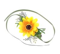 GALPADA Ensemble de Broche de Mariage et Fleur de Poignet Artificielle en Soie Style Champêtre Élégant Décoratif pour Demoiselles D'honneur et Mariages 2pcs Jaune Vert