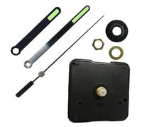 GALPADA Ensemble de Mouvement D'horloge Silencieux avec Aiguilles Métalliques Lumineuses, Accessoires en Plastique et Métal pour Horloge Murale à Domicile ou Magasin