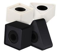 GALPADA Ensemble de Stations de Microphone Cubiques en ABS Pièces 2 Triangulaires et 2 Carrées Support Pratique et Portable pour Interviews