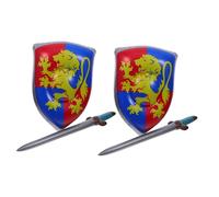 GALPADA Ensemble Gonflable De Pirate Et Bouclier Gonflable en PVC Bleu - Jouet Garçon Et Filles 4 Pièces pour Fête Costumée, Anniversaire, Jeu Intérieur Et Extérieur, Accessoires Sécurisés Et Légers