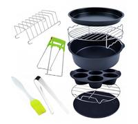 GALPADA Ensemble Kit Pâtisserie Compatible Friteuse Électrique pour Friteuse à Pièces Accessoires 3,2-5,8qt, Moule Antiadhésif 15 Cm, Support Barbecue Polyvalent Couleur Aléatoire