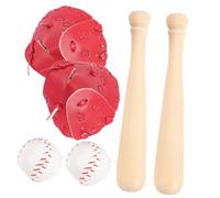 GALPADA Ensemble Porte-clés Mini Batte De Baseball Rouge 2 Pièces Jouets De Sport Miniatures Décoration Anniversaire Et Jeu De Rôle pour Garçon Et Filles