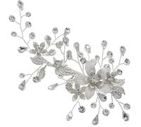 GALPADA Épingle à Cheveux de Mariée Argentée en Alliage de Zinc Strass, Facile à Clipser, Forme Fleur Élégante pour Cérémonies et Robes de Mariage