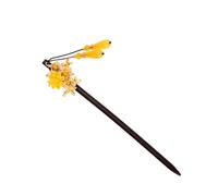 GALPADA Épingle à Cheveux Hanfu Vintage Fleurie Style Ancien Jaune Accessoires Cheveux Coutumes Anciennes Pour Femmes Fêtes Traditionnelles