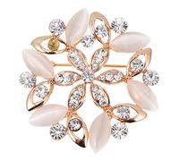 GALPADA Épingle pour Femme en Alliage Blanc Motif Fleur, Compacte et Polyvalente, pour Châles et Pulls Lors du Festival Moisson