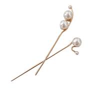 GALPADA Épingles à Cheveux en Perles Lot de 2 Accessoires Élégants pour Chignons Design Unique Adapté à Tous Types de Cheveux pour Mariages et Événements Spéciaux