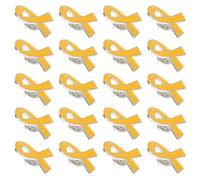 GALPADA Épingles à Ruban Émaillé Design Élégant et Fin Artisanat Jaune Lot de 20 en Alliage pour Activités Caritatives et Événements de Dons