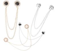 GALPADA Épingles de Col en Alliage pour Costume et Col, Lot de 4 Pièces, Faciles à Porter Retirer, Empêchent les Regards Indiscrets, Accessoires Élégants pour Femmes et Enseignants