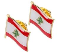 GALPADA Épinglette Drapeau Liban en Alliage Portable et Compacte, Accessoire Libanais Unique pour Paquet et Chapeaux Lors de Sorties Décontractées
