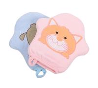 GALPADA Éponge de Bain Bébé Exfoliante en Coton Doux pour Tout-petit, Lot 2 Pièces, Motifs Chat et Chien, Nettoyage Corps et Dos, Accessoire Bain Garçon et Filles Lavable et Sûr