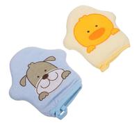 GALPADA Éponge de Bain Cartoon Forme Étoile 2 Pièces pour Bébé en Coton et Mousse Riche Forte Absorption D'eau le Bain à Domicile