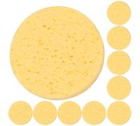 GALPADA Éponges Démaquillantes Visage en Cellulose 10pcs, Tampons Exfoliants Doux en Éponge Jaune pour Nettoyage Quotidien et Élimination des Impuretés, Présent pour Anniversaire