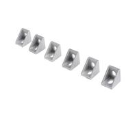 GALPADA Équerre D'angle Robuste en Aluminium Argenté 90 Degrés pour Profilés Aluminium Série 20mm, Lot de 25 Pièces pour Structures Industrielles et Découpe Cnc