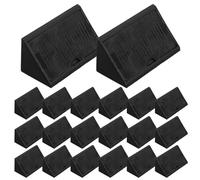 GALPADA Équerres d'angle Robustes en Plastique Noir avec Capuchon Lot de 50 Connecteurs Universels pour Meubles Étagères et Armoires Fixations d'angle Renforcées pour Assemblage Stable