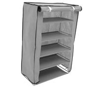 GALPADA Étagère à Chaussures Multi Acier avec Housse Poussière Rangement Pratique sans Outils Meuble Organisateur pour Chaussures à et Dortoir Argenté