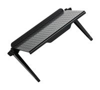 GALPADA Étagère Moniteur Plastique sans Perçage Support de Rangement Antidérapant pour Écran TV et Ordinateur avec Angle Organisateur Multifonctionnel Bureau Noir Large