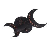 GALPADA Étagère Murale Bois Style Bohème Support Cristal Décoratif pour Ornements et Bijoux Présentoir Lune Créatif pour Décoration Intérieure et Rangement Murale