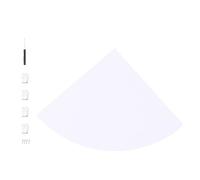 GALPADA Étagère Murale d'angle en Bois-Plastique Blanc 28 Cm, Support Triangulaire D'éventail, Kit Vis, Tournevis et Fixation sans Trace, Rangement Mural Cuisine, Chambre et Bureau