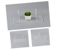 GALPADA Étagère Murale Droite Fil Métallique Blanche Support de Rangement Suspendu Interlock pour Cuisine Salon Chambre Panier de Stockage Pratique pour Organisation Murale