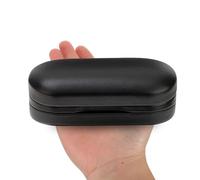 GALPADA Étui à Lunettes Double Rigide en Cuir Pu Noir, Portable et Compact, Protection pour Lunettes de Soleil Vue, Boîtier de Rangement Pratique pour Usage Quotidien