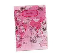 GALPADA Étui De Pour Passeport Avec Design Carte Du Monde Couverture Pour Documents De Voyage Rose