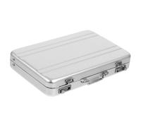 GALPADA Étui pour Cartes de Visite en Alliage D'aluminium Argenté, Coffret Robuste de Mini Mallette, Vie Professionnelle Conférences