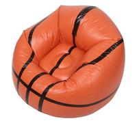 GALPADA Fauteuil Gonflable Créatif Offrant Un Soutien en PVC Marron Forme Ballon de Basketball 110x110x85 Cm Facile à Nettoyer pour Détente en Extérieur