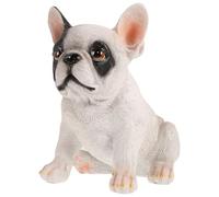GALPADA Figurine Bulldog Résine Réaliste Statue Décorative pour Jardin Salon et Bureau Sculpture Adorable Petit Chien pour Décoration Intérieure et Extérieure