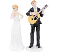 GALPADA Figurine de Couple de Mariés en Résine Naturelle pour Décoration de Gâteau de Mariage Élégante et Romantique, Présent Créatif pour Display et Fête