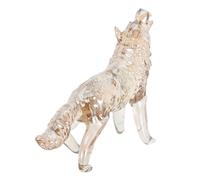 GALPADA Figurine en Cristal de Loup, Base Solide, Décor Bureau Salon | Brillance Claire, Reflets Lumineux, Conserve Son Éclat, pour Collectionneurs et Amateurs de Loup