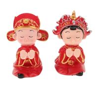 GALPADA Figurines Couple de Mariés Vinyle Décoratif Modèle Cartoon Compact et Ornement de Table pour Mariage Cadeau Souvenir pour Invités et Amoureux