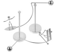 GALPADA Figurines Décoratives en Métal Lot de 2 Sculpture d'Équilibre sur Pendule Design Surfeur et Skieur Argenté Objet Décoratif Moderne pour Bureau et Intérieur Artisanat en Métal