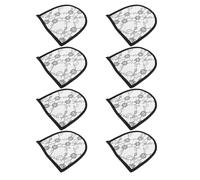 GALPADA Filets à Postiche en Dentelle 8 Pièces 12X11Cm Maille Crochet Résistante pour Réparation de Perruques Accessoires pour Postiches