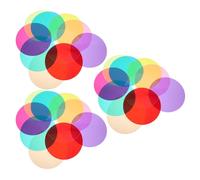 GALPADA Filtres D’éclairage Photo en PVC Ronds 12 Cm, Pack 30 Pièces, 10 Couleurs Variées, Films Gélatine Transparents pour Correction de Lumière en Studio et Scène