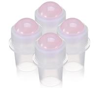 GALPADA Flacons à Bille en Jade Rose Col de 16mm 4pcs pour Huiles Essentielles 10ml Réutilisables pour Application Uniforme et Diffuseurs D'huile