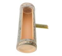 GALPADA Fontaine Japonaise Extérieure en Bambou Naturel Fait Main, Accessoire Zen pour Jardin et Aquarium, Ornement Esthétique et Amulette pour Bassin et Poissons