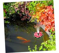 GALPADA Fontaine Solaire Flottante Lotus Forme de Fleur Décoration de Bassin Extérieur Pompe Solaire Compacte et Facile à Installer pour Jardin et Parc