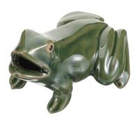 GALPADA Frog Ceramic Fountain Décor for Garden and with Natural Flowing Water Effect Artistic Outdoor Water Feature for Living and Landscape Waterfall