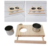 GALPADA Gamelle pour Oiseaux Mangeoire Pratique et Facile à Nettoyer Gamelle pour Perroquet en Acier Inoxydable pour Cage, pour Oiseaux et Perroquets