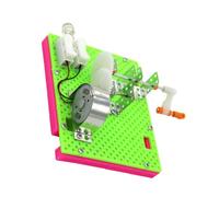 GALPADA Générateur Électrique Portatif Jouet Éducatif Manuel en Plastique Vert Développe Compétences Analytiques et Pratiques pour Expérience Scientifique DIY pour Garçon et Filles